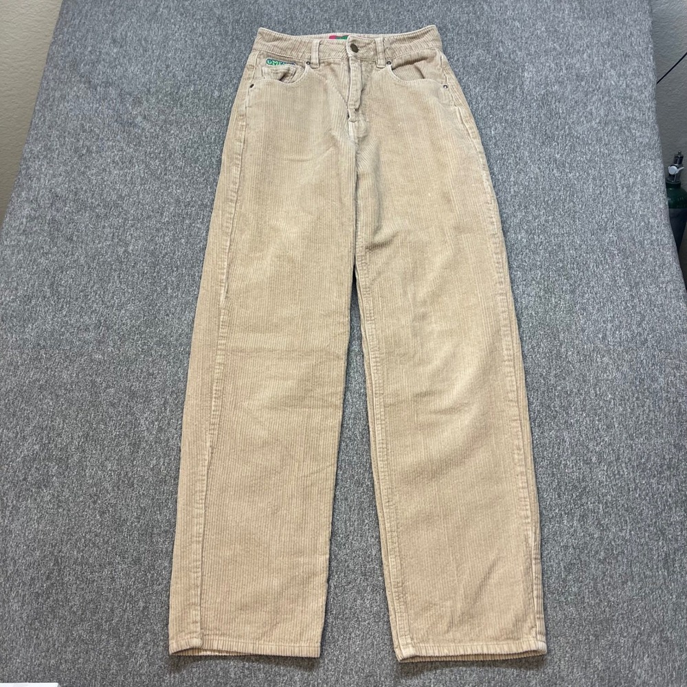 EMPYRE Corduroy Wide Leg Pants Tan Women's Size 2 Grunge Y2K Comfort